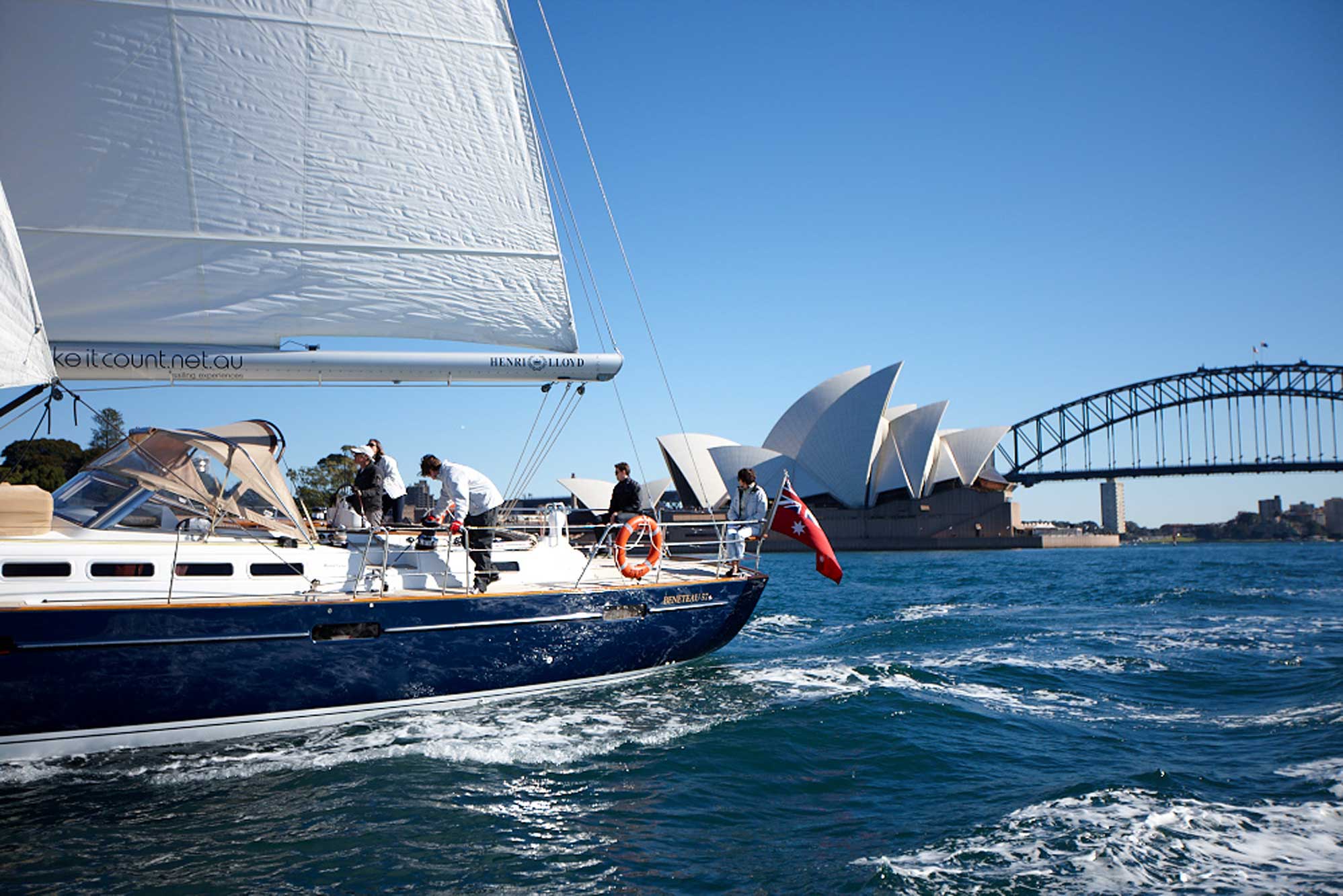 The Count in front of the Sydney Opera House