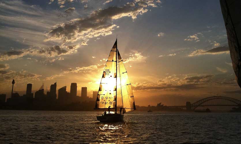 Sunset sailing on Sydney Harbour