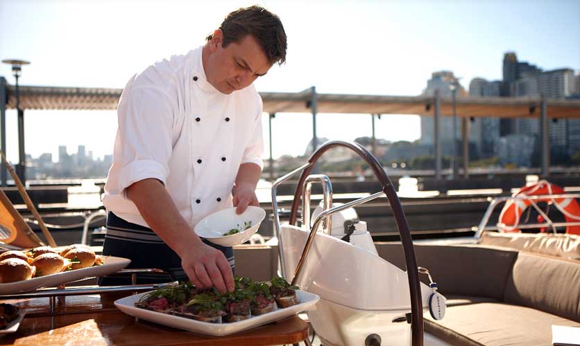 Private chef catering aboard The Count