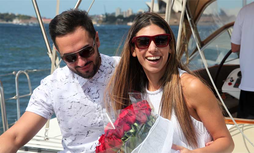 Wedding couple aboard The Count