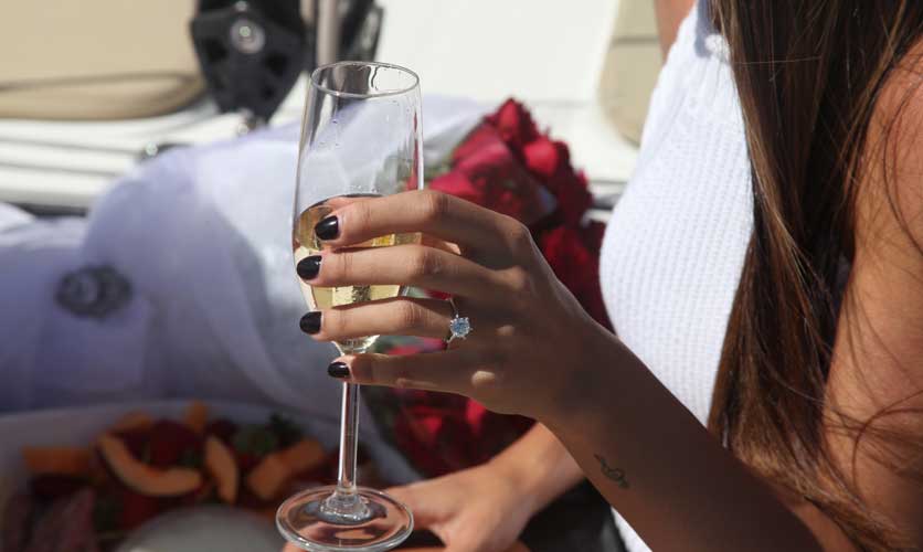 Wedding proposal aboard The Count